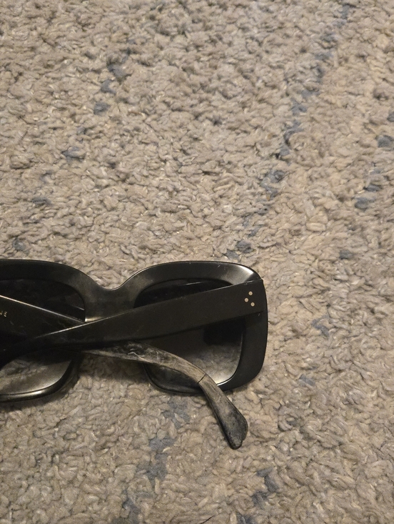 CELINE Stella Oversized Square Sunglasses CL 41433/S 807 Black Triple Stud Italy main image 4